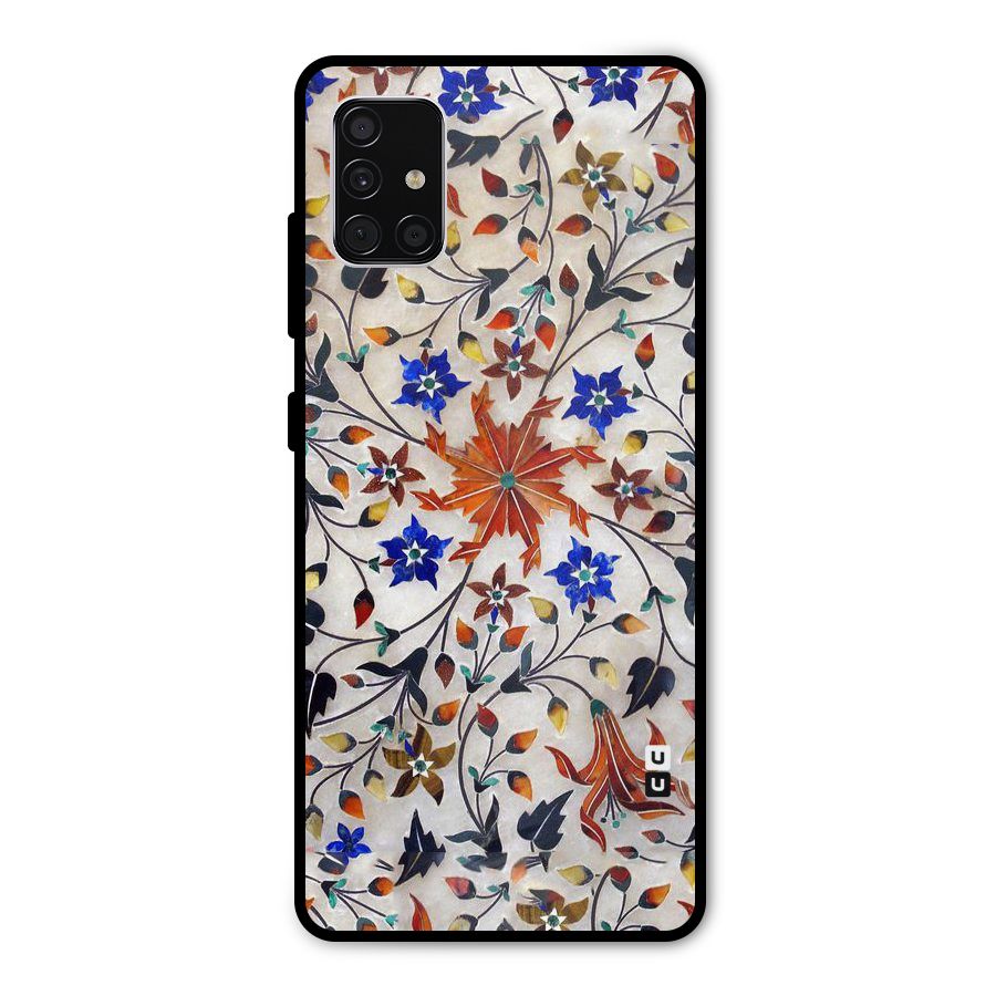 Floral Vintage Bloom Metal Back Case for Galaxy A51