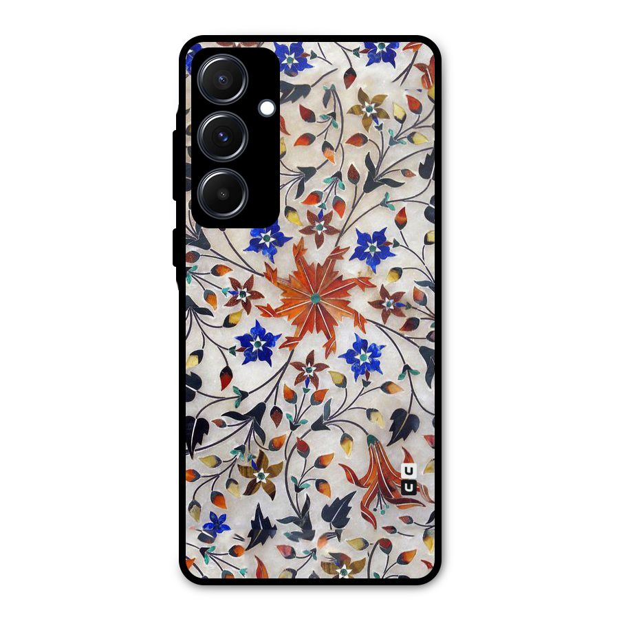 Floral Vintage Bloom Metal Back Case for Galaxy A55