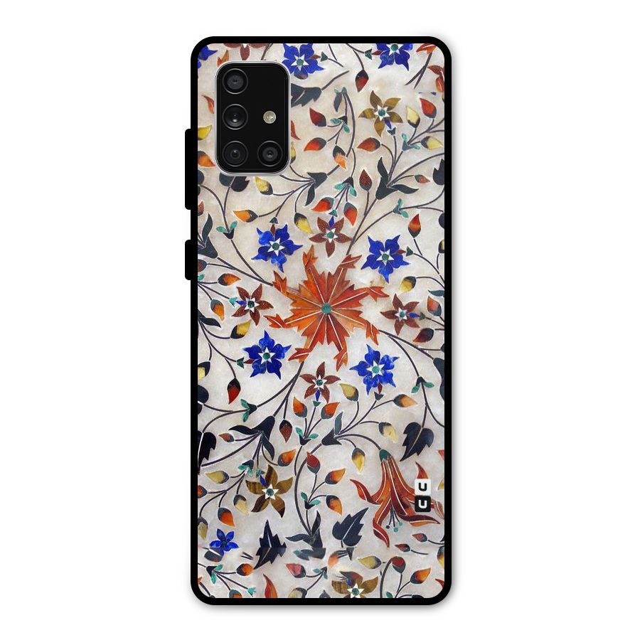 Floral Vintage Bloom Metal Back Case for Galaxy A71