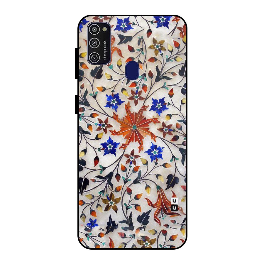 Floral Vintage Bloom Metal Back Case for Galaxy M30s