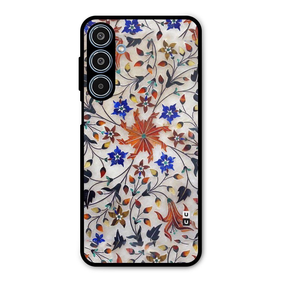 Floral Vintage Bloom Metal Back Case for Galaxy M35