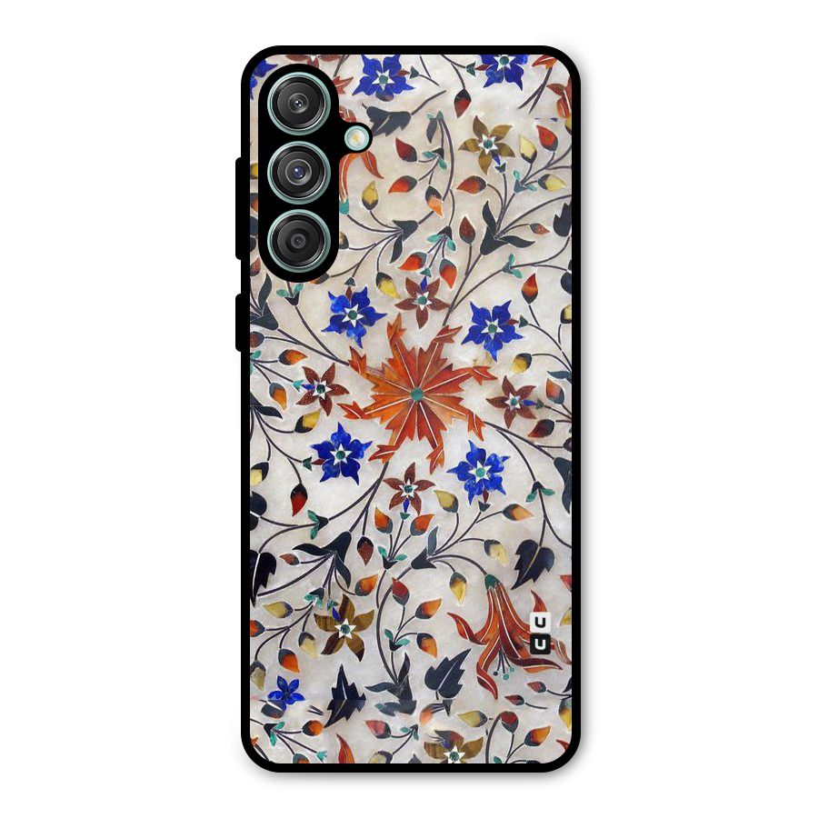 Floral Vintage Bloom Metal Back Case for Galaxy M55 5G