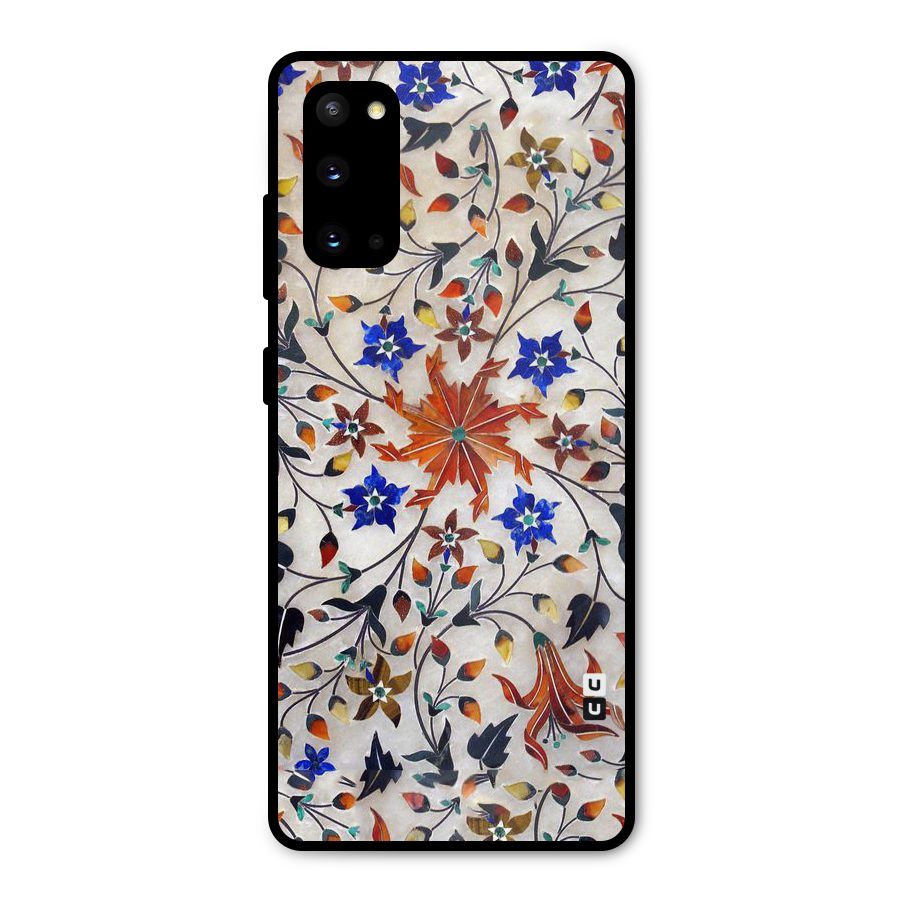 Floral Vintage Bloom Metal Back Case for Galaxy S20