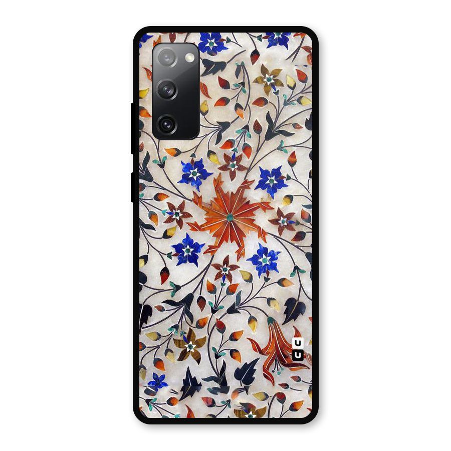 Floral Vintage Bloom Metal Back Case for Galaxy S20 FE 5G