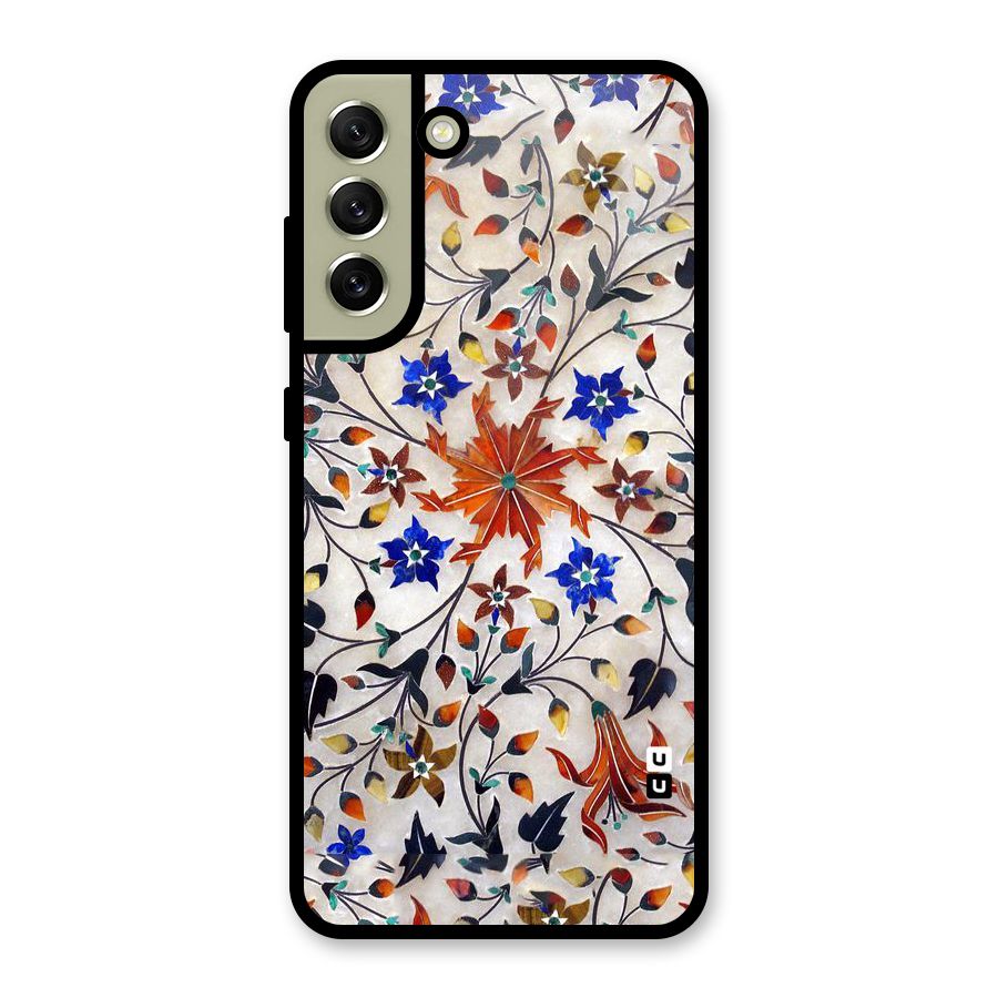 Floral Vintage Bloom Metal Back Case for Galaxy S21 FE 5G (2023)
