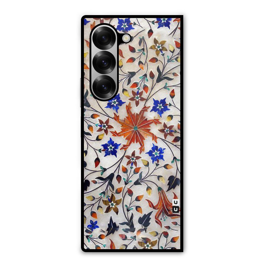 Floral Vintage Bloom Metal Back Case for Galaxy Z Fold6