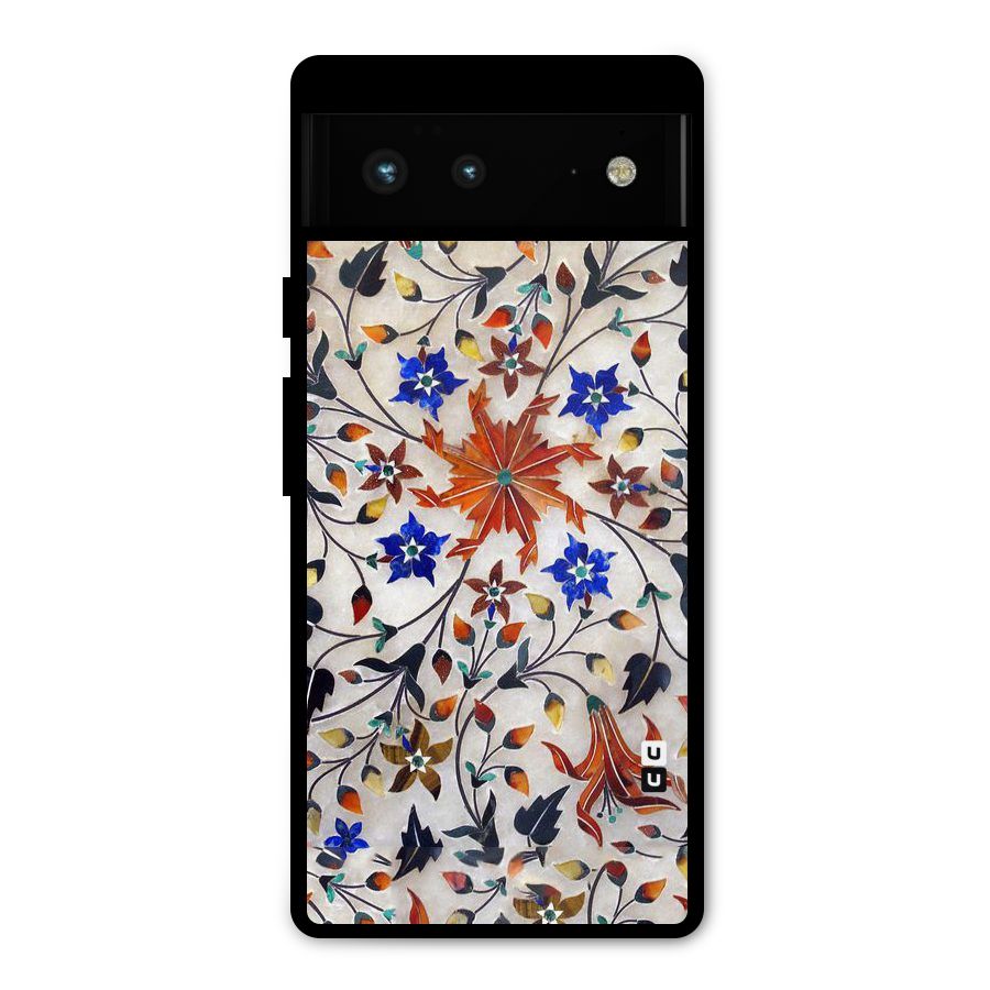 Floral Vintage Bloom Metal Back Case for Google Pixel 6