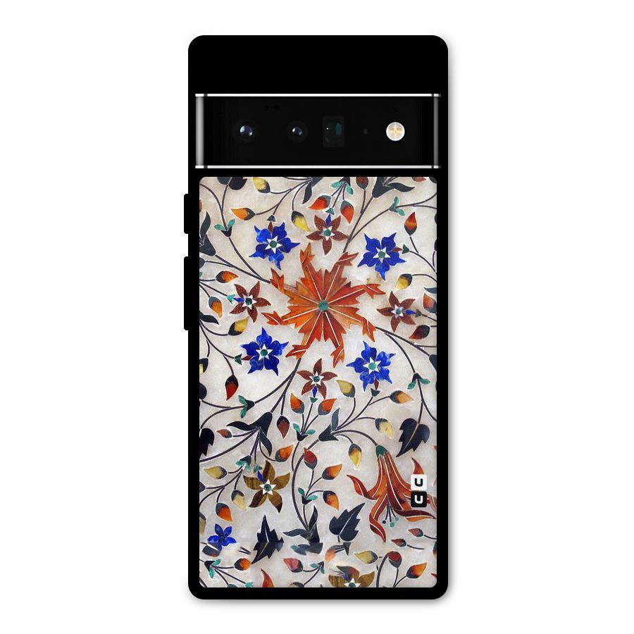 Floral Vintage Bloom Metal Back Case for Google Pixel 6 Pro
