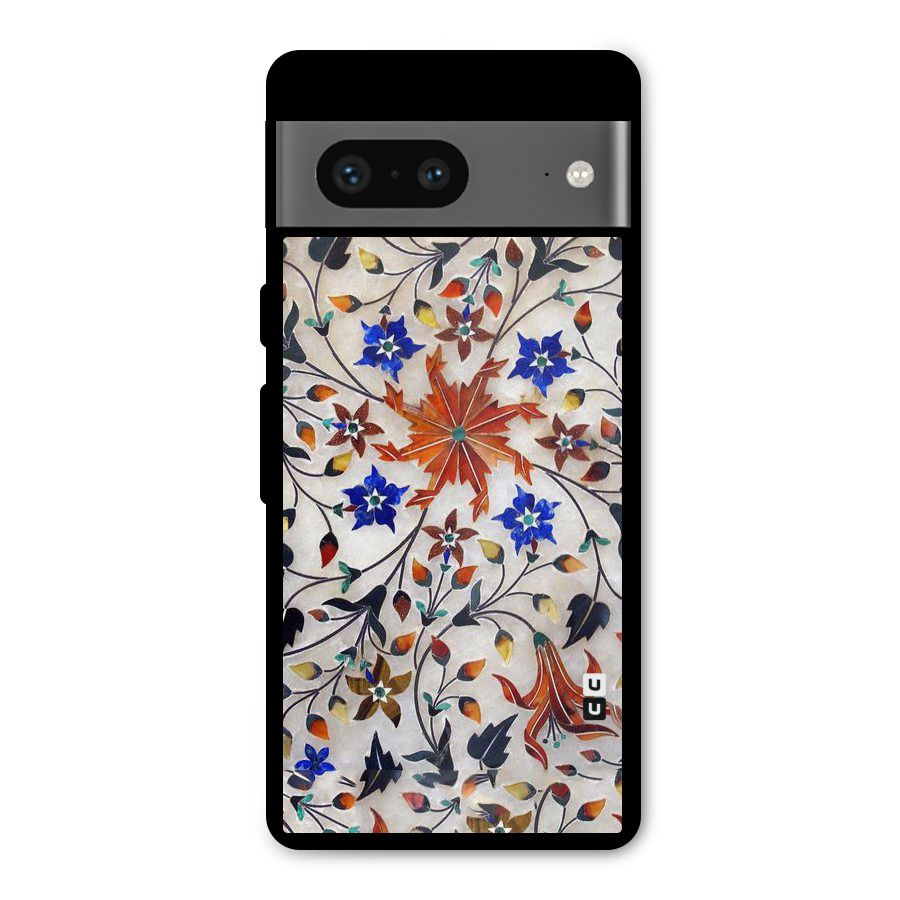 Floral Vintage Bloom Metal Back Case for Google Pixel 7