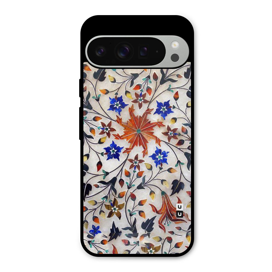Floral Vintage Bloom Metal Back Case for Google Pixel 9 Pro XL