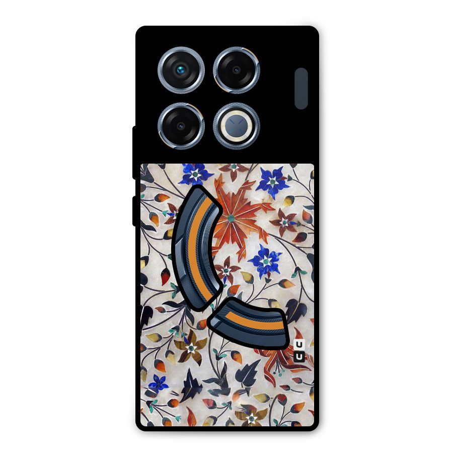 Floral Vintage Bloom Metal Back Case for Infinix GT 20 Pro