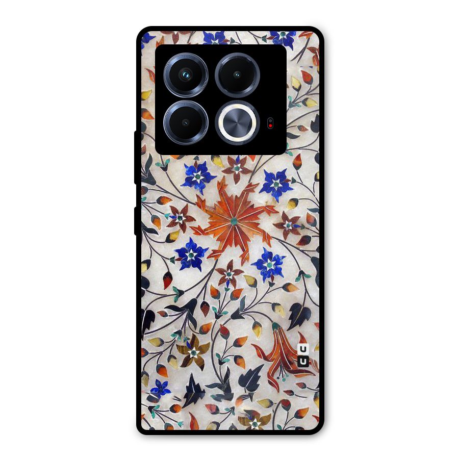 Floral Vintage Bloom Metal Back Case for Infinix Note 40 5G