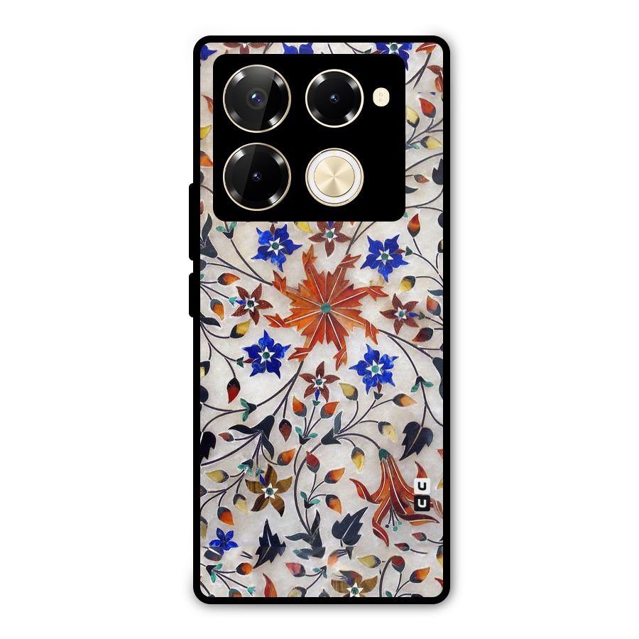 Floral Vintage Bloom Metal Back Case for Infinix Note 40 Pro Plus
