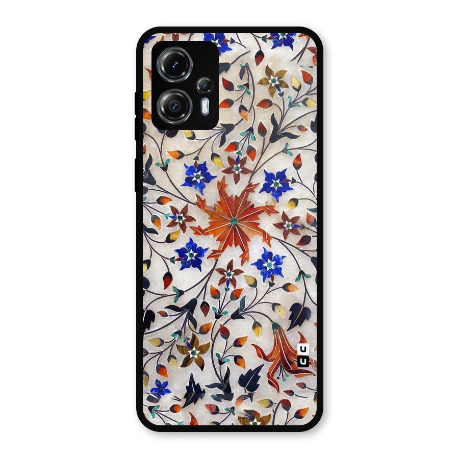 Floral Vintage Bloom Metal Back Case for Moto G13