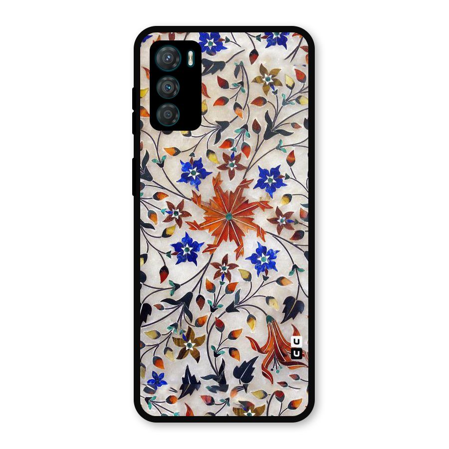 Floral Vintage Bloom Metal Back Case for Moto G42