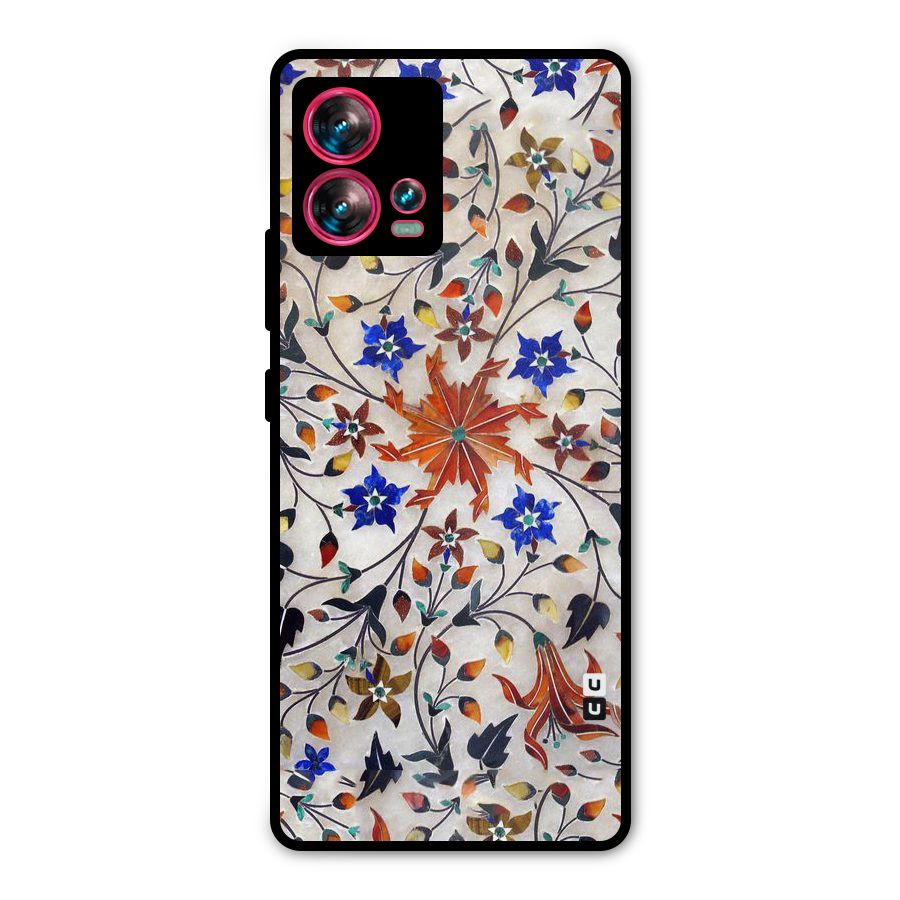 Floral Vintage Bloom Metal Back Case for Motorola Edge 30 Fusion