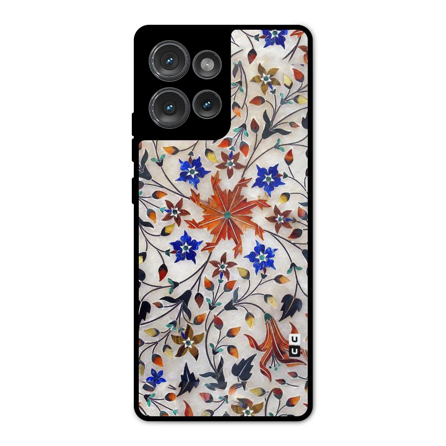 Floral Vintage Bloom Metal Back Case for Motorola Edge 50