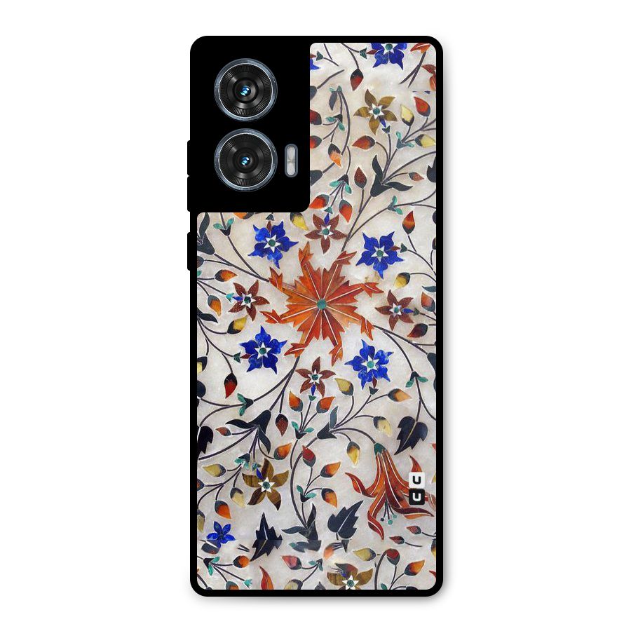 Floral Vintage Bloom Metal Back Case for Motorola Edge 50 Fusion