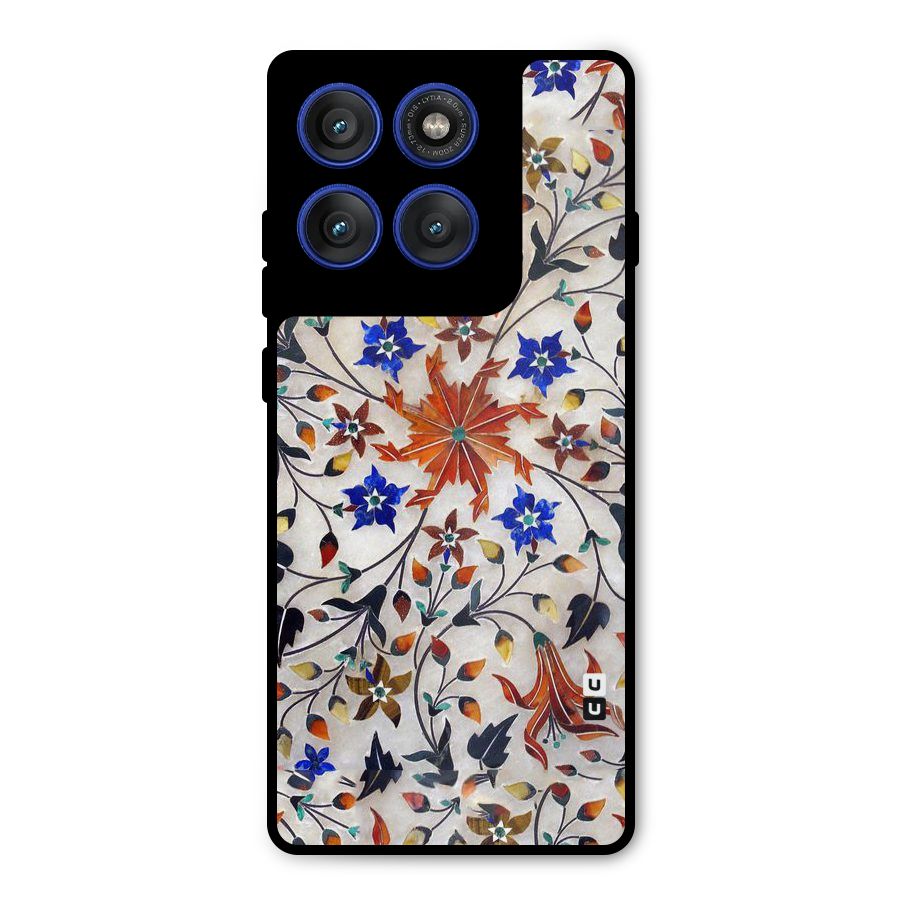 Floral Vintage Bloom Metal Back Case for Motorola Edge 60 Pro