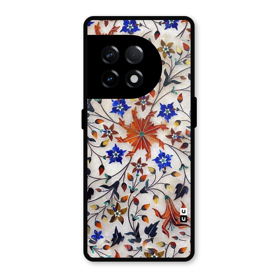 Floral Vintage Bloom Metal Back Case for OnePlus 11R