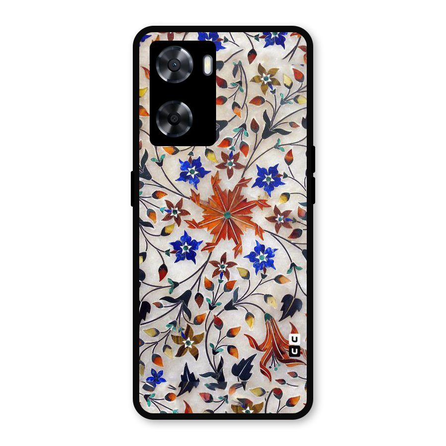 Floral Vintage Bloom Metal Back Case for Oppo A77