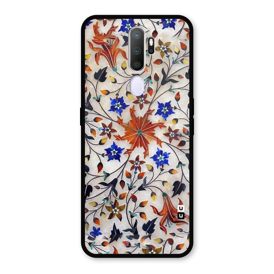 Floral Vintage Bloom Metal Back Case for Oppo A9 (2020)