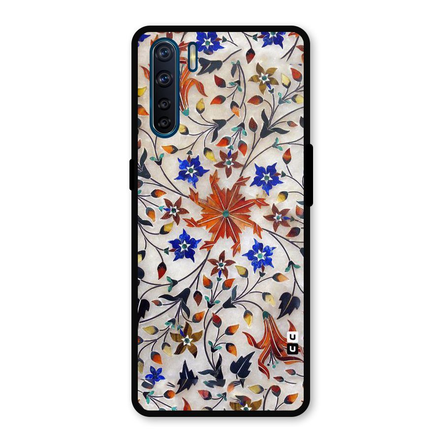 Floral Vintage Bloom Metal Back Case for Oppo F15