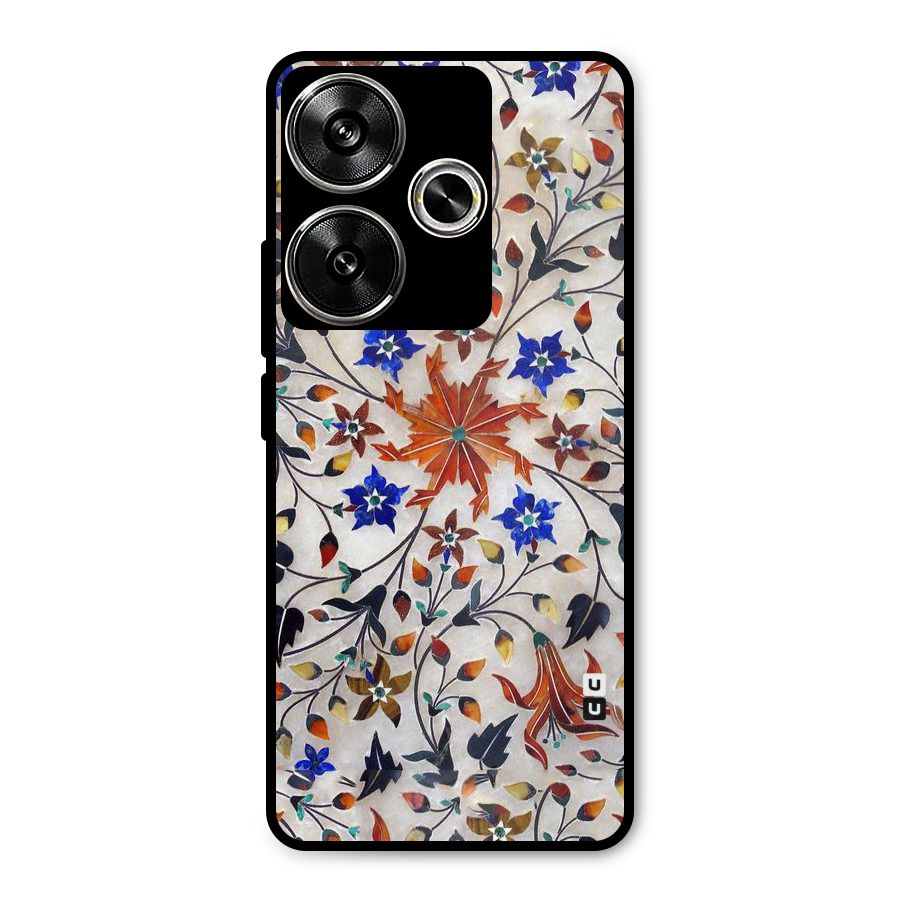 Floral Vintage Bloom Metal Back Case for Poco F6