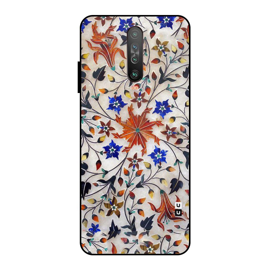Floral Vintage Bloom Metal Back Case for Poco X2