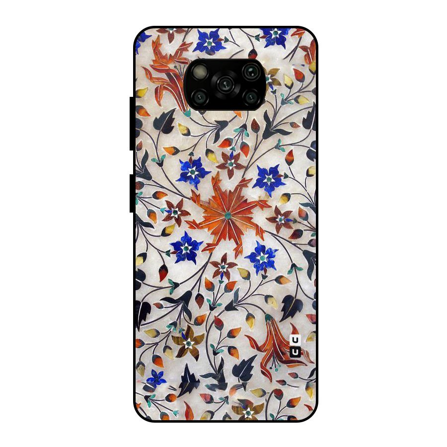 Floral Vintage Bloom Metal Back Case for Poco X3