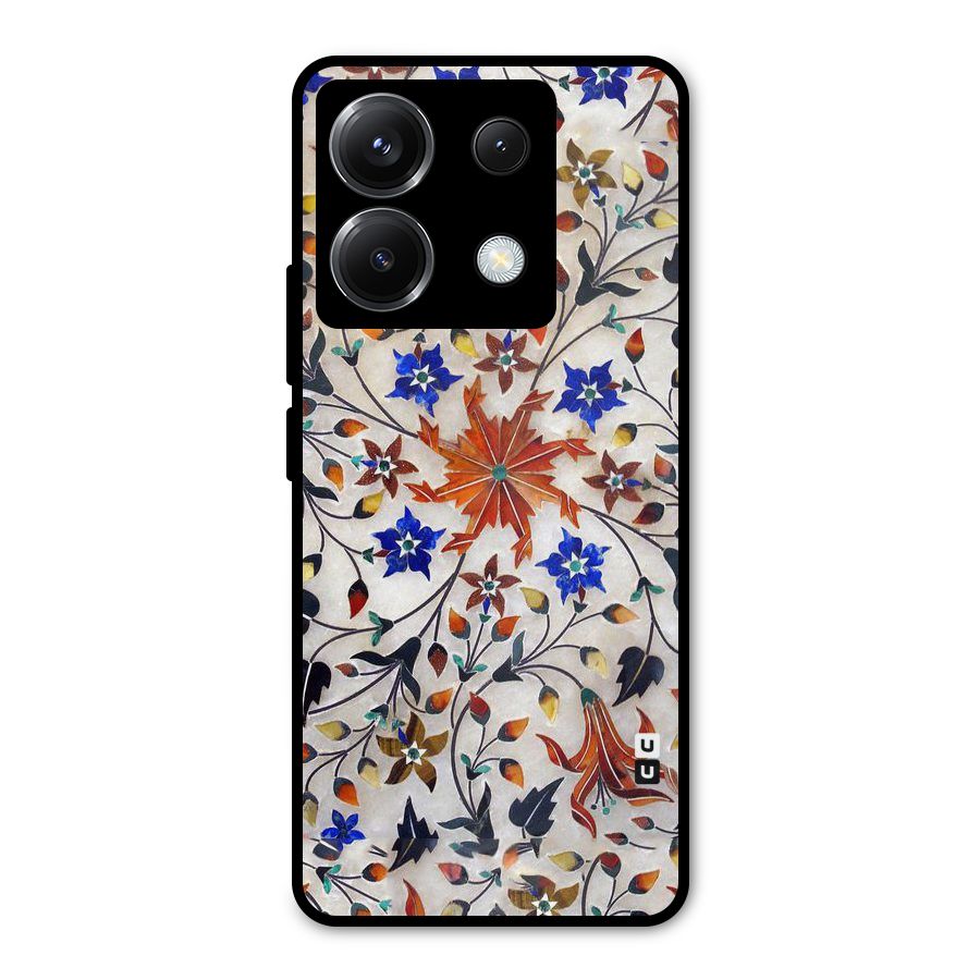 Floral Vintage Bloom Metal Back Case for Poco X6