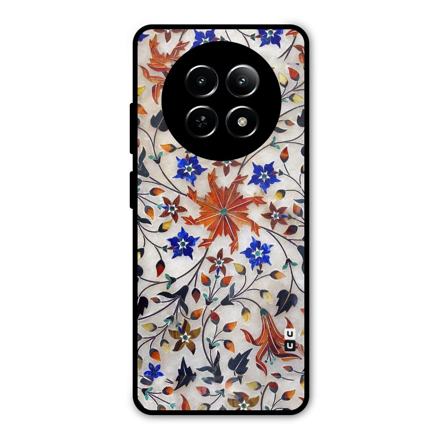 Floral Vintage Bloom Metal Back Case for Realme 12 5G