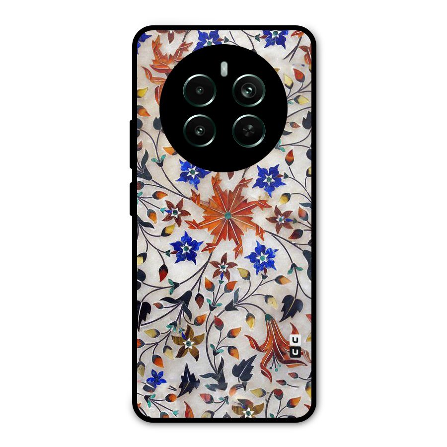 Floral Vintage Bloom Metal Back Case for Realme 12 Pro Plus