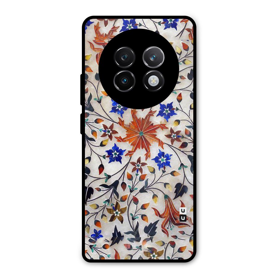 Floral Vintage Bloom Metal Back Case for Realme 13 Plus