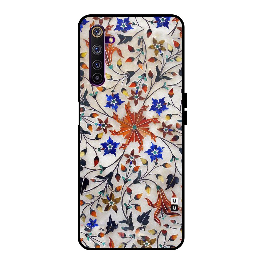 Floral Vintage Bloom Metal Back Case for Realme 6 Pro