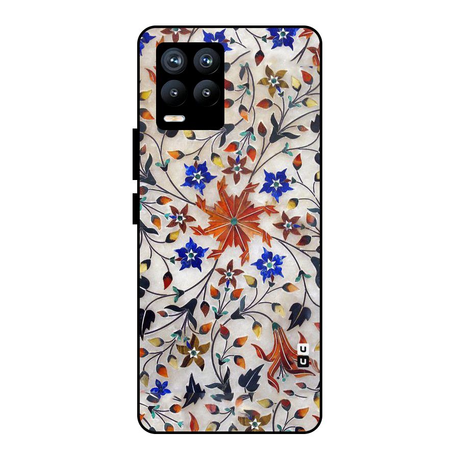 Floral Vintage Bloom Metal Back Case for Realme 8 Pro