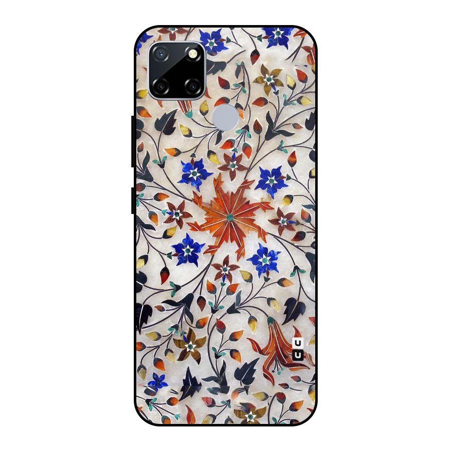 Floral Vintage Bloom Metal Back Case for Realme Narzo 30A
