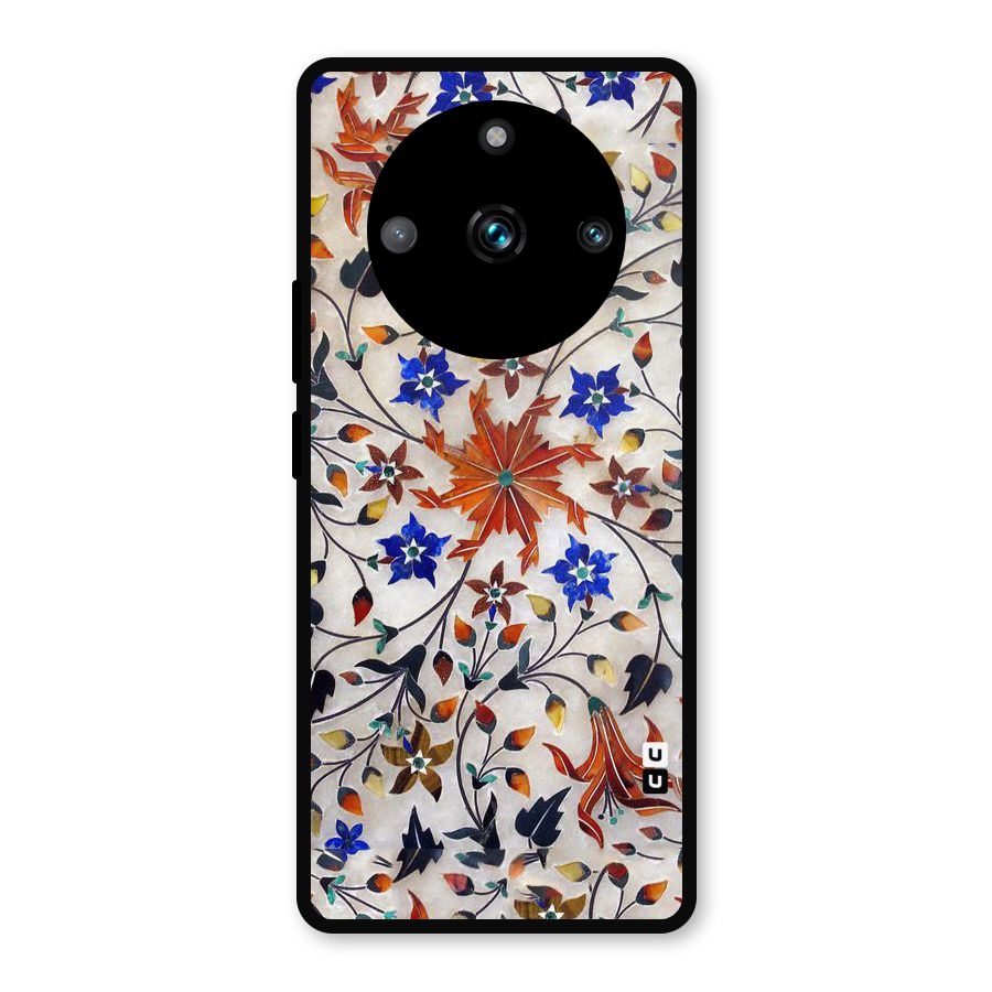 Floral Vintage Bloom Metal Back Case for Realme Narzo 60 Pro