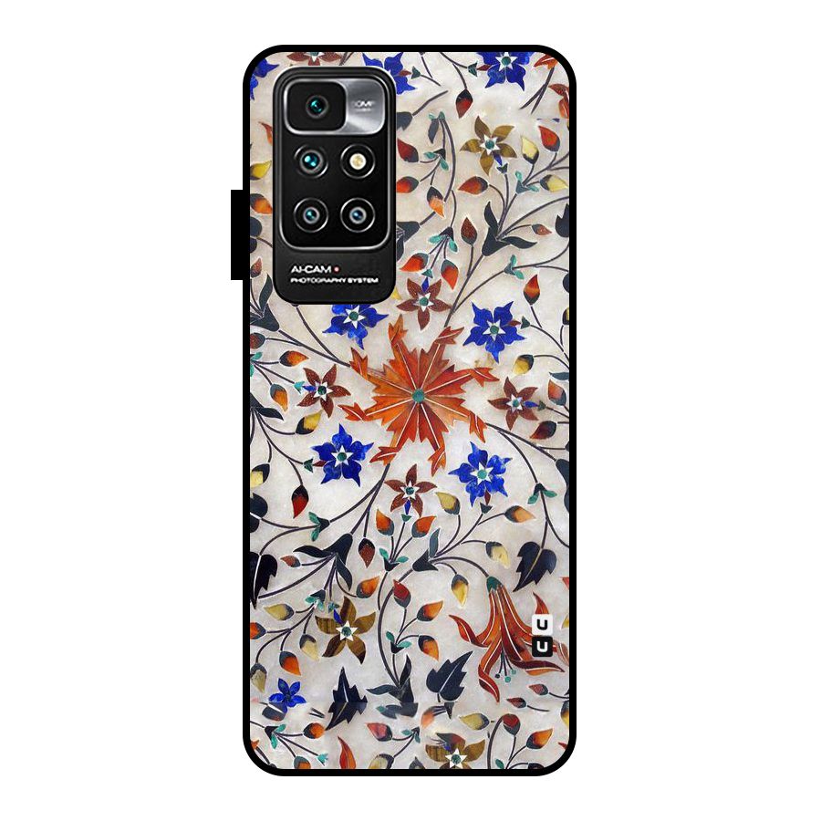 Floral Vintage Bloom Metal Back Case for Redmi 10 Prime