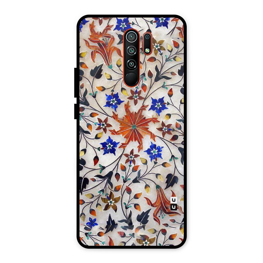 Floral Vintage Bloom Metal Back Case for Redmi 9 Prime