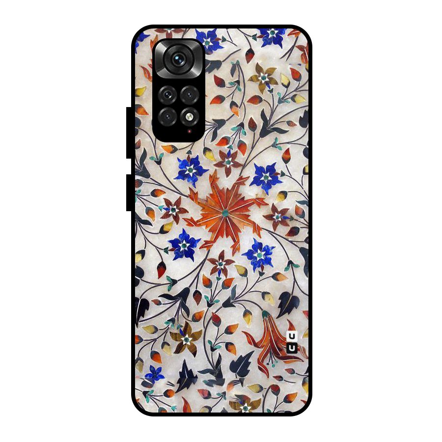 Floral Vintage Bloom Metal Back Case for Redmi Note 11 Pro