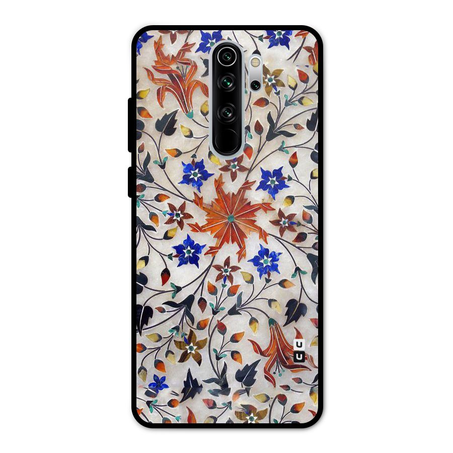 Floral Vintage Bloom Metal Back Case for Redmi Note 8 Pro