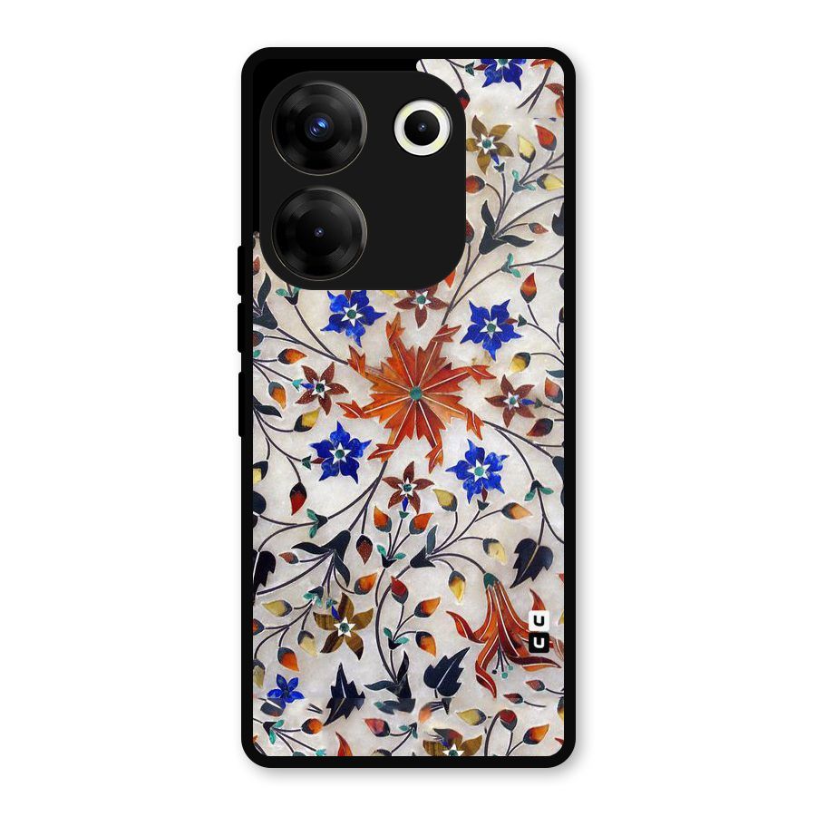 Floral Vintage Bloom Metal Back Case for Tecno Camon 20