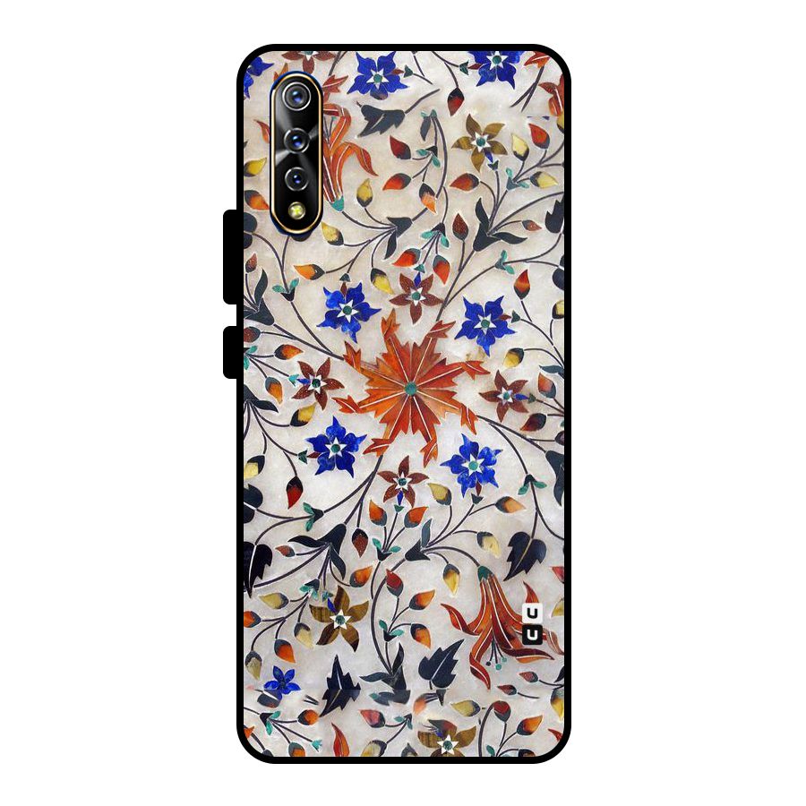 Floral Vintage Bloom Metal Back Case for Vivo S1