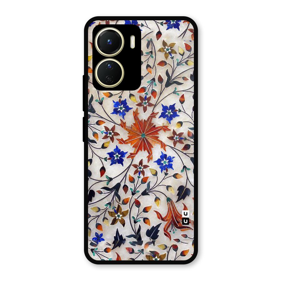 Floral Vintage Bloom Metal Back Case for Vivo T2x