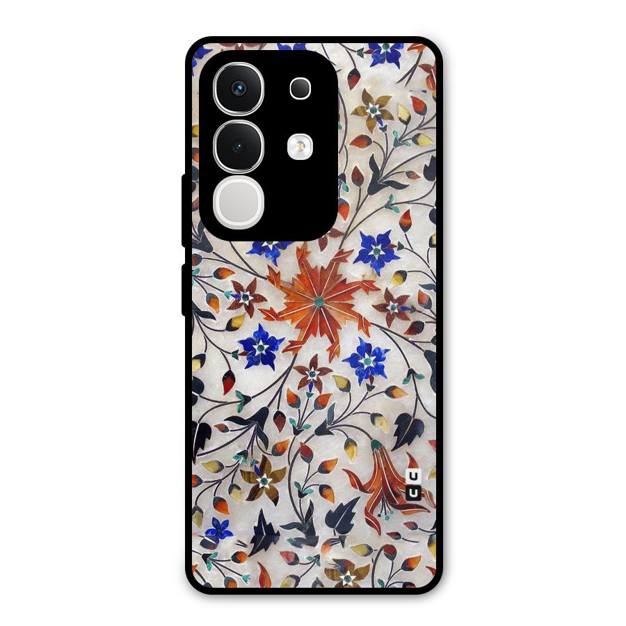 Floral Vintage Bloom Metal Back Case for Vivo T4x