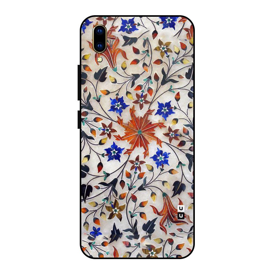 Floral Vintage Bloom Metal Back Case for Vivo V11 Pro