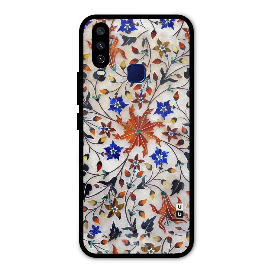 Floral Vintage Bloom Metal Back Case for Vivo V17