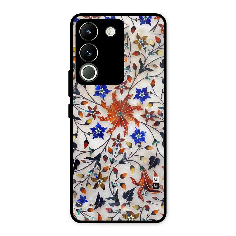 Floral Vintage Bloom Metal Back Case for Vivo Y200