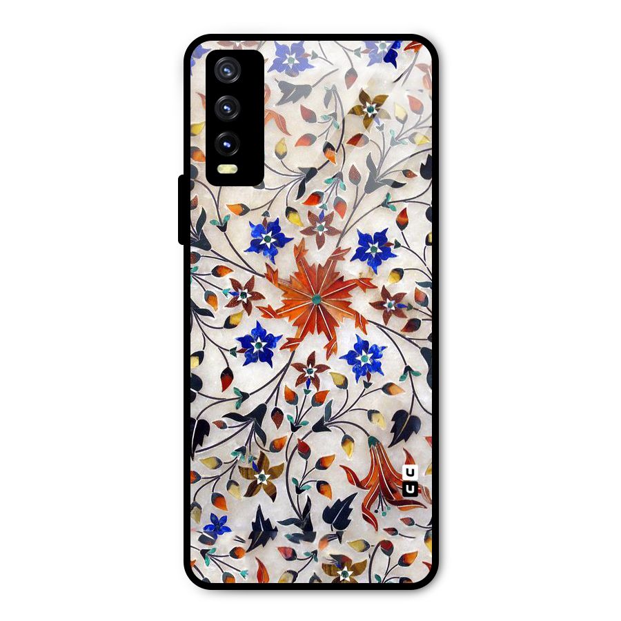 Floral Vintage Bloom Metal Back Case for Vivo Y20t